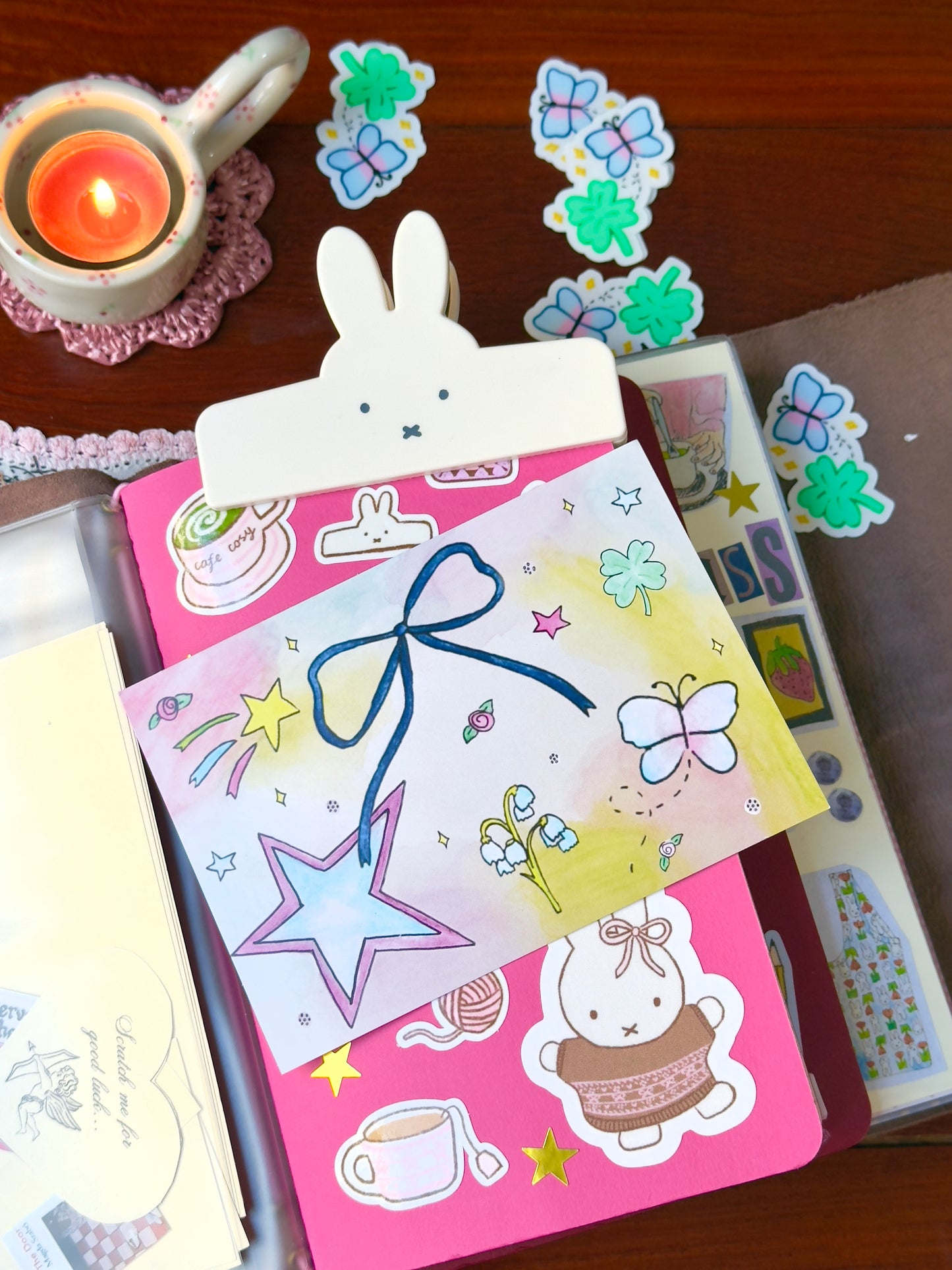 Whimsical watercolours A6 postcard