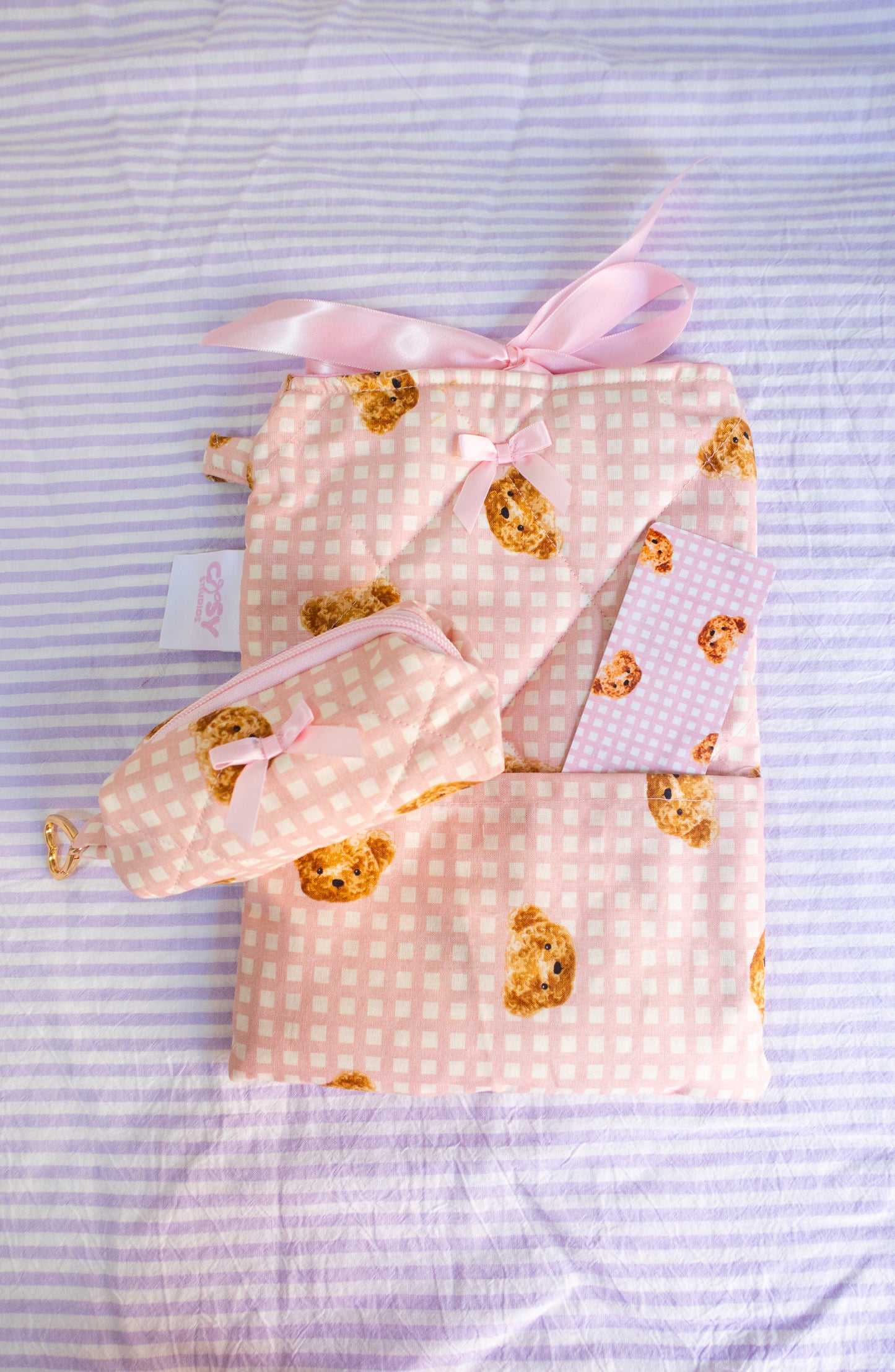 Teddy Bears Picnic Book Sleeve + Pencil Case Bundle