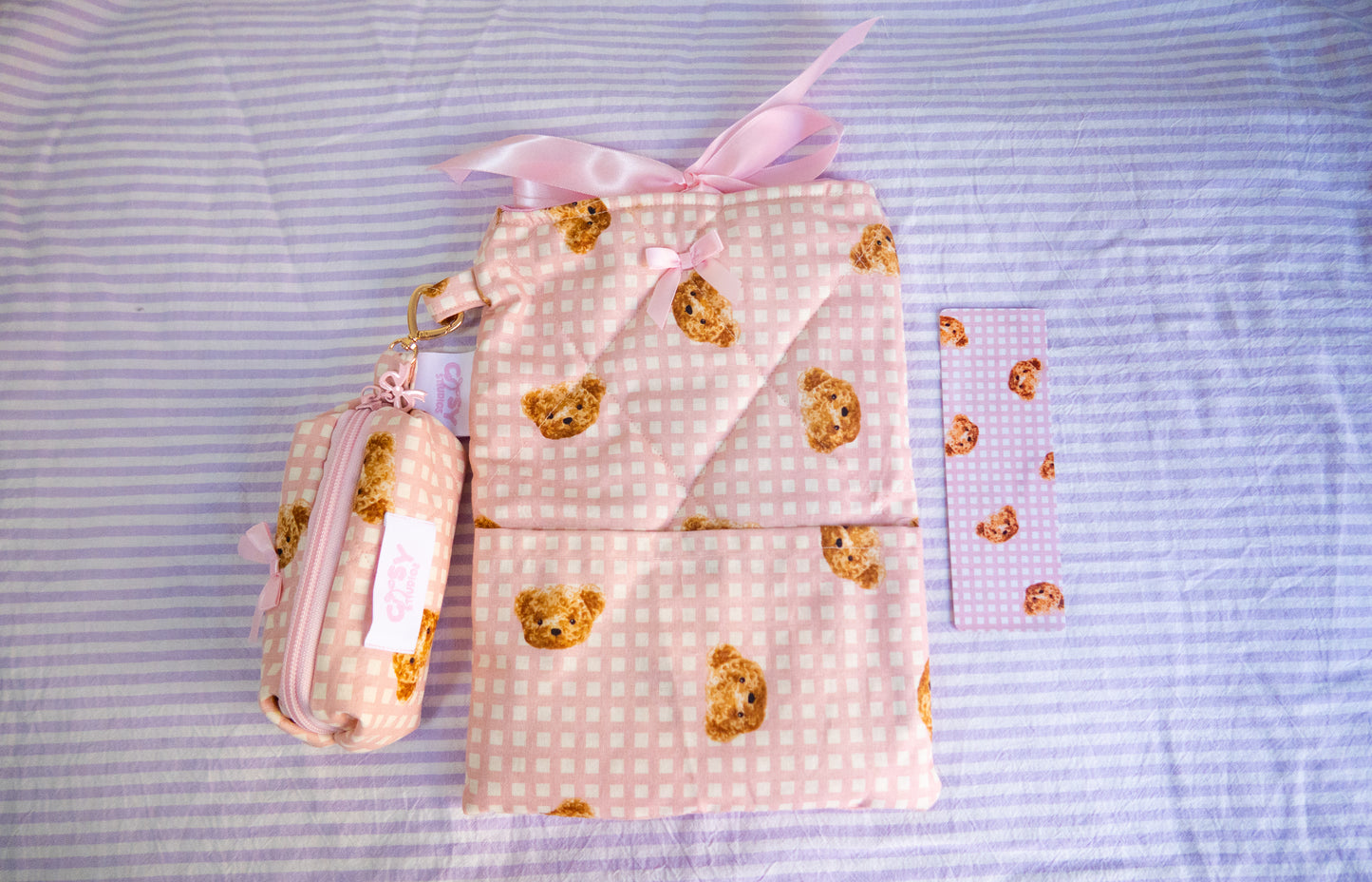 Teddy Bears Picnic Book Sleeve + Pencil Case Bundle