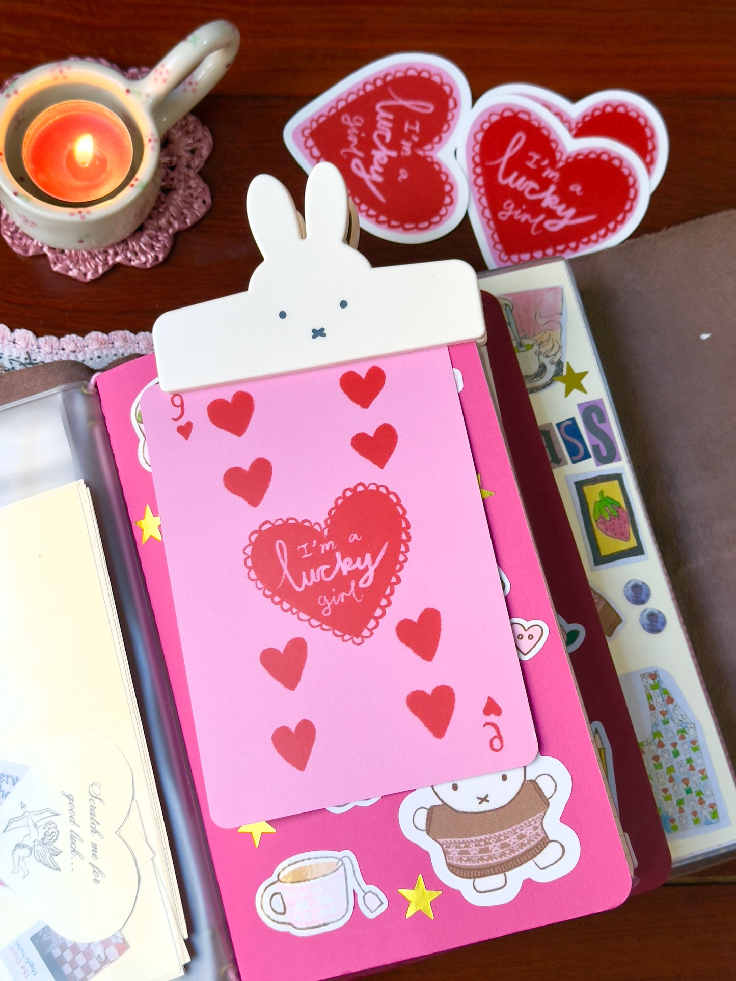 Lucky Girl A6 postcard