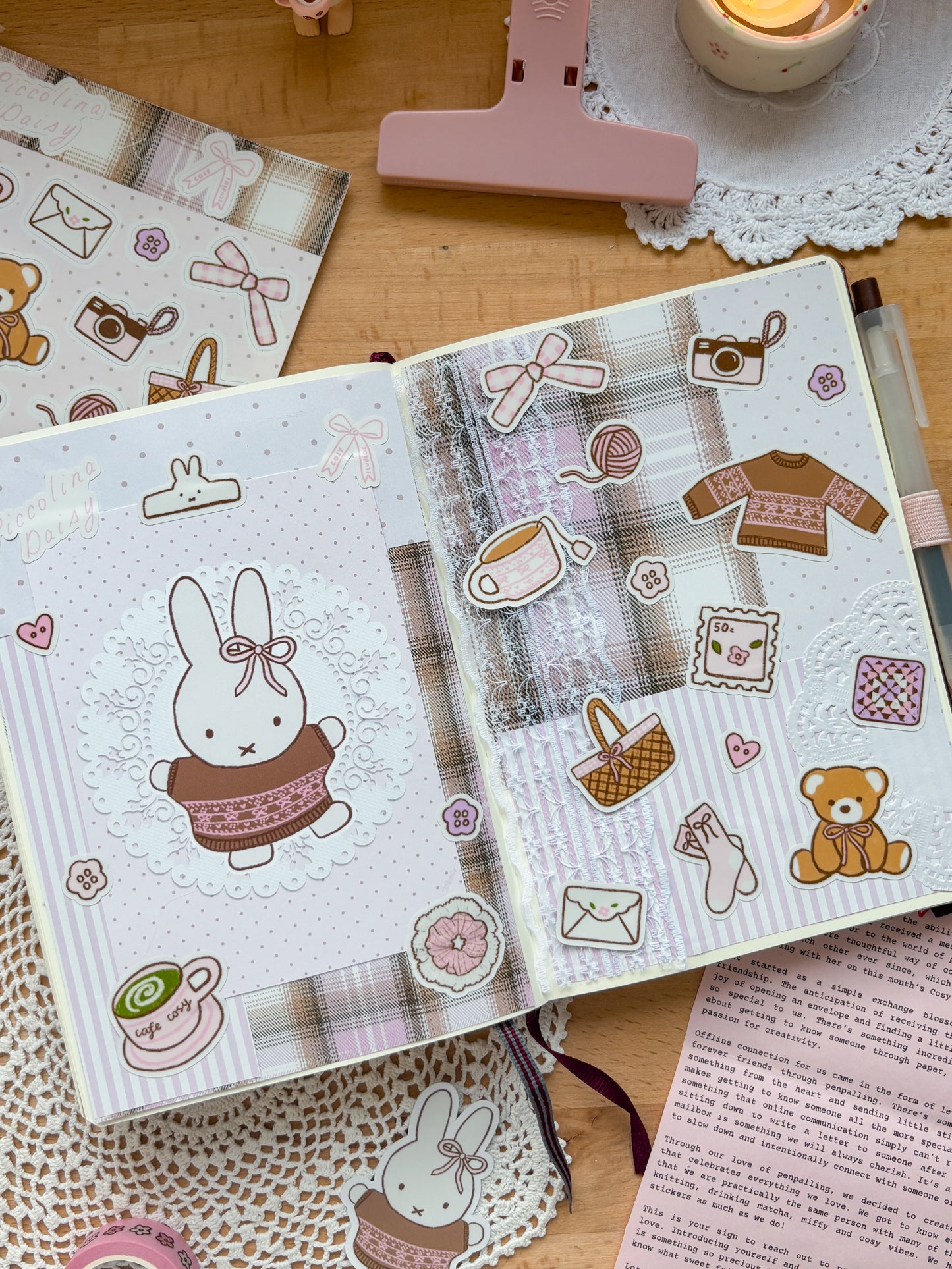 cosycore sticker sheet