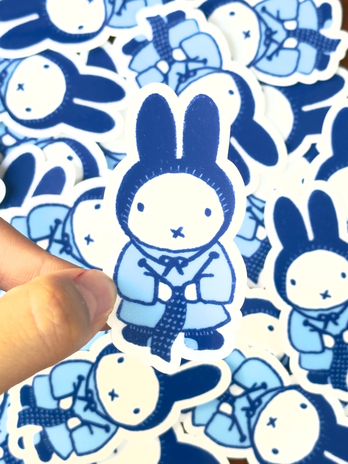 Knitting Bunny sticker