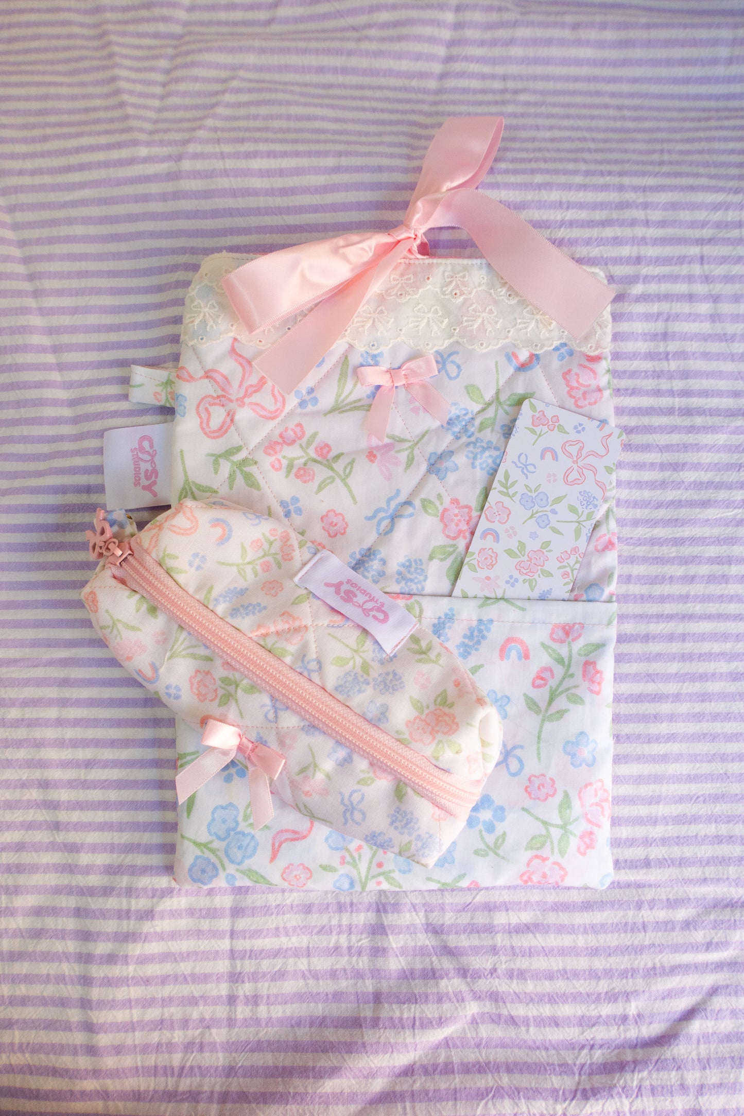 Sweetheart Book Sleeve + Pencil Case Bundle