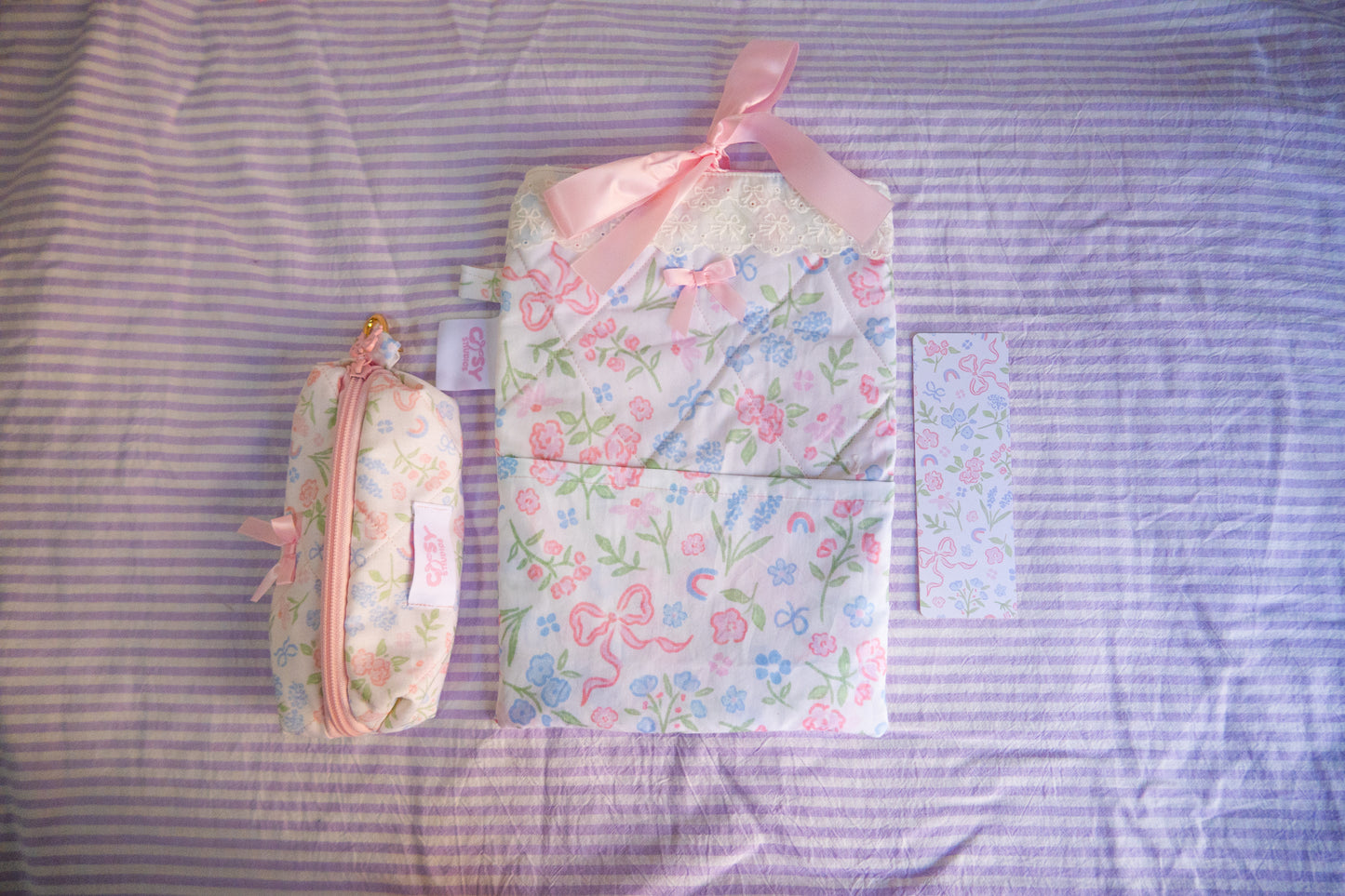 Sweetheart Book Sleeve + Pencil Case Bundle