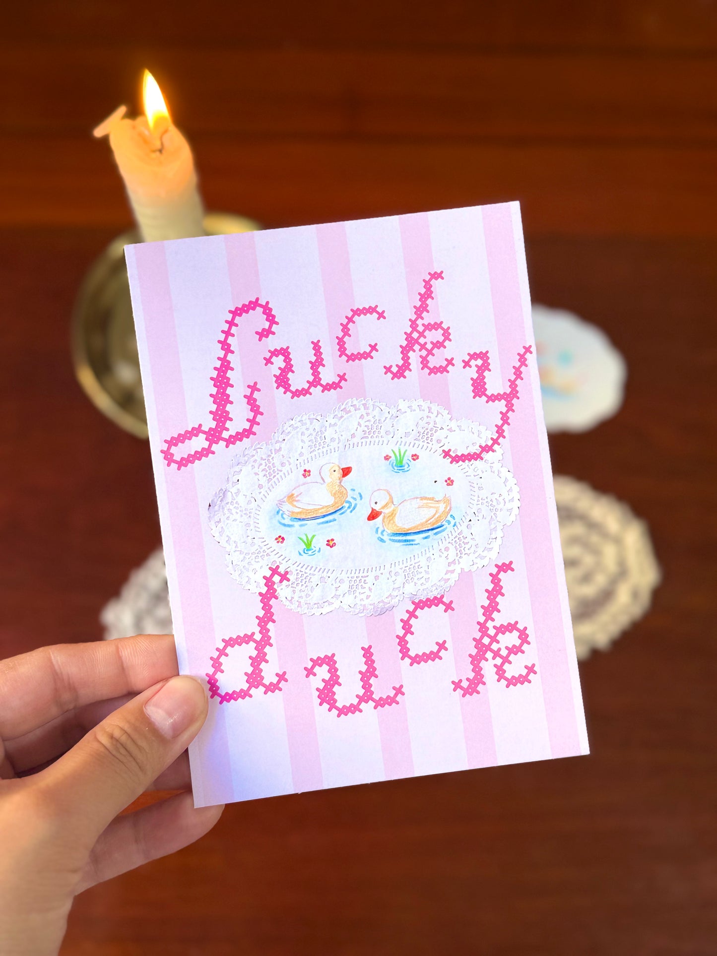 Lucky Duck A6 postcard