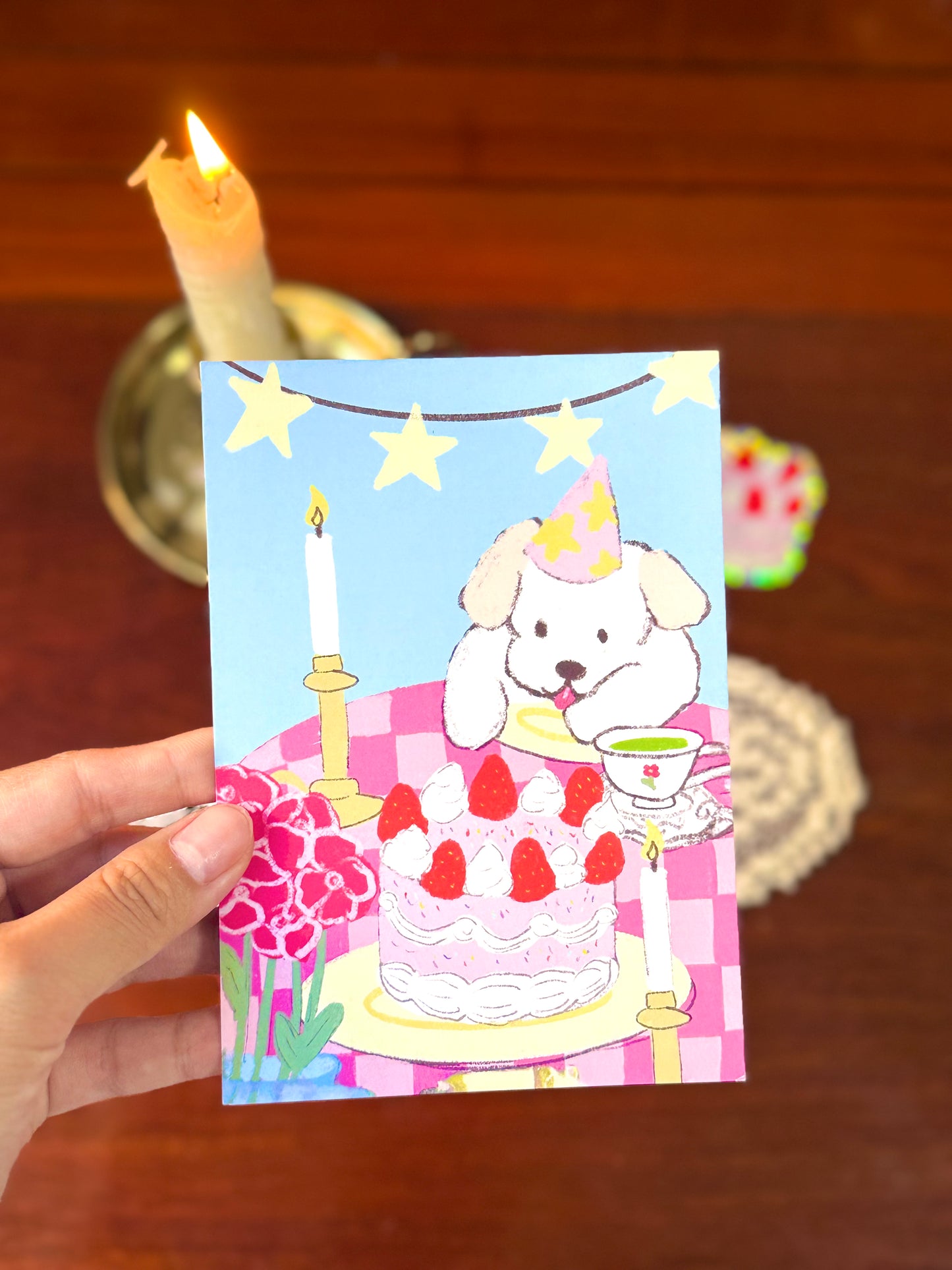 Birthday Party A6 postcard