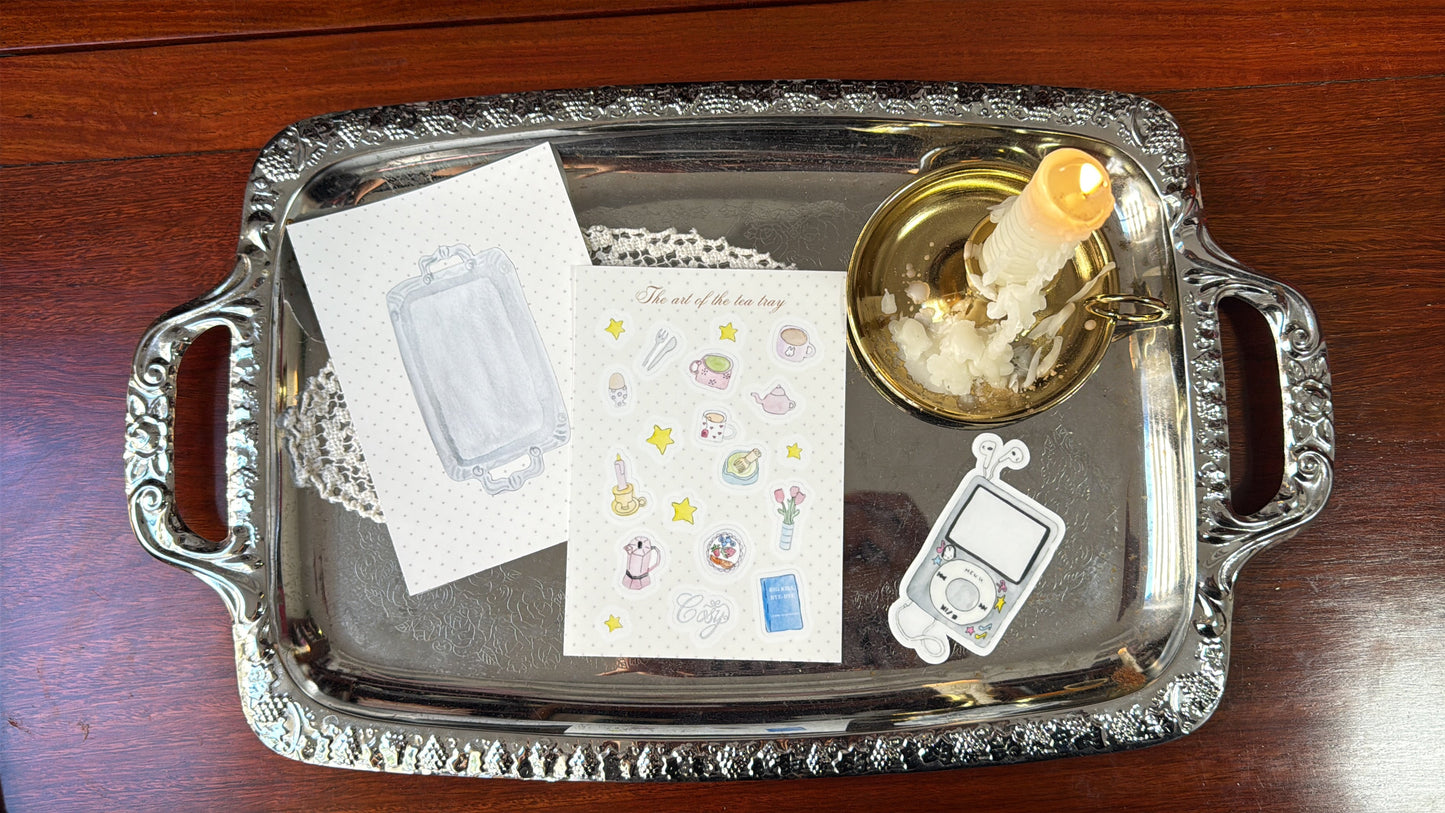 the art of the tea tray sticker sheet