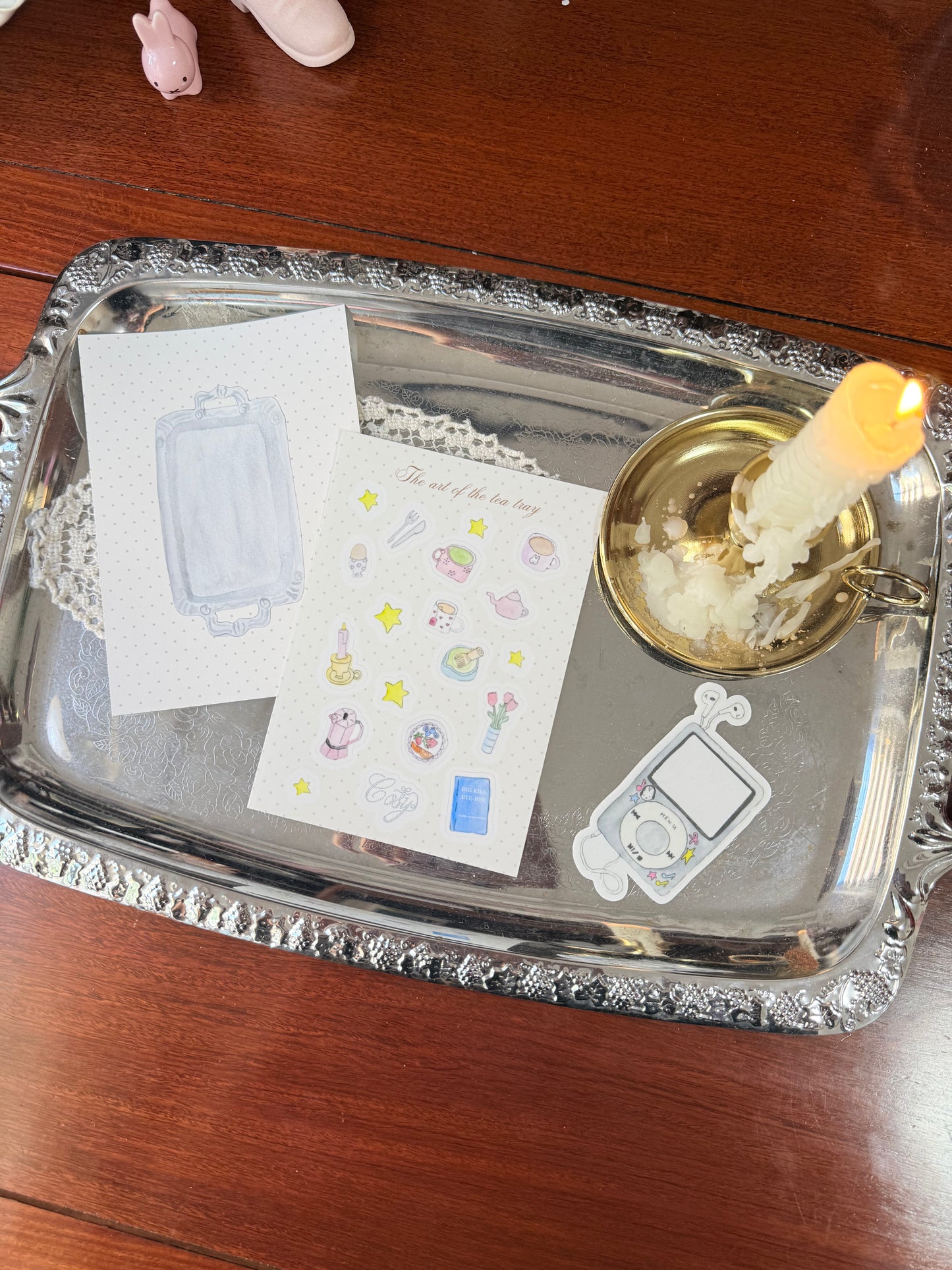 the art of the tea tray sticker sheet