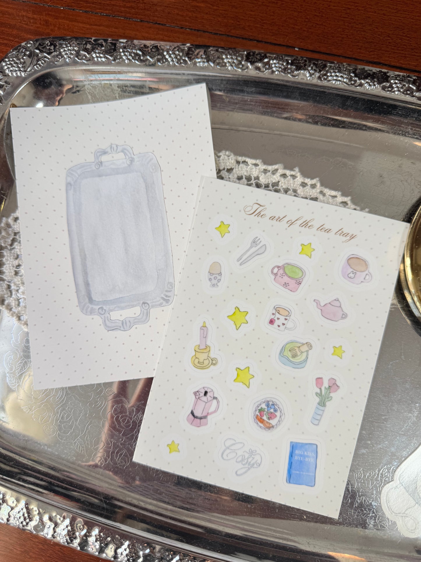 the art of the tea tray sticker sheet