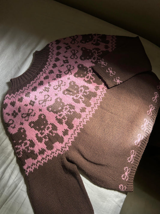 Beary Cute Sweater Knitting Pattern